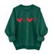 thumbnail image 1 of Mujeres Manga Larga Tops Casual Cuello Redondo Moda Impresión Suéter Sudadera Invierno Suave, 1 of 3