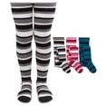 thumbnail image 2 of Jefferies Socks Girls Stripe Fuzzy Soft Knit Yarn Halloween Christmas Tights 1 Pack, 2 of 4