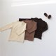 thumbnail image 5 of Camiseta de manga larga con cuello alto para bebé Laklulu, abrigo base cálido para bebé, abrigo base para niña (beige), 80 cm, 5 of 5