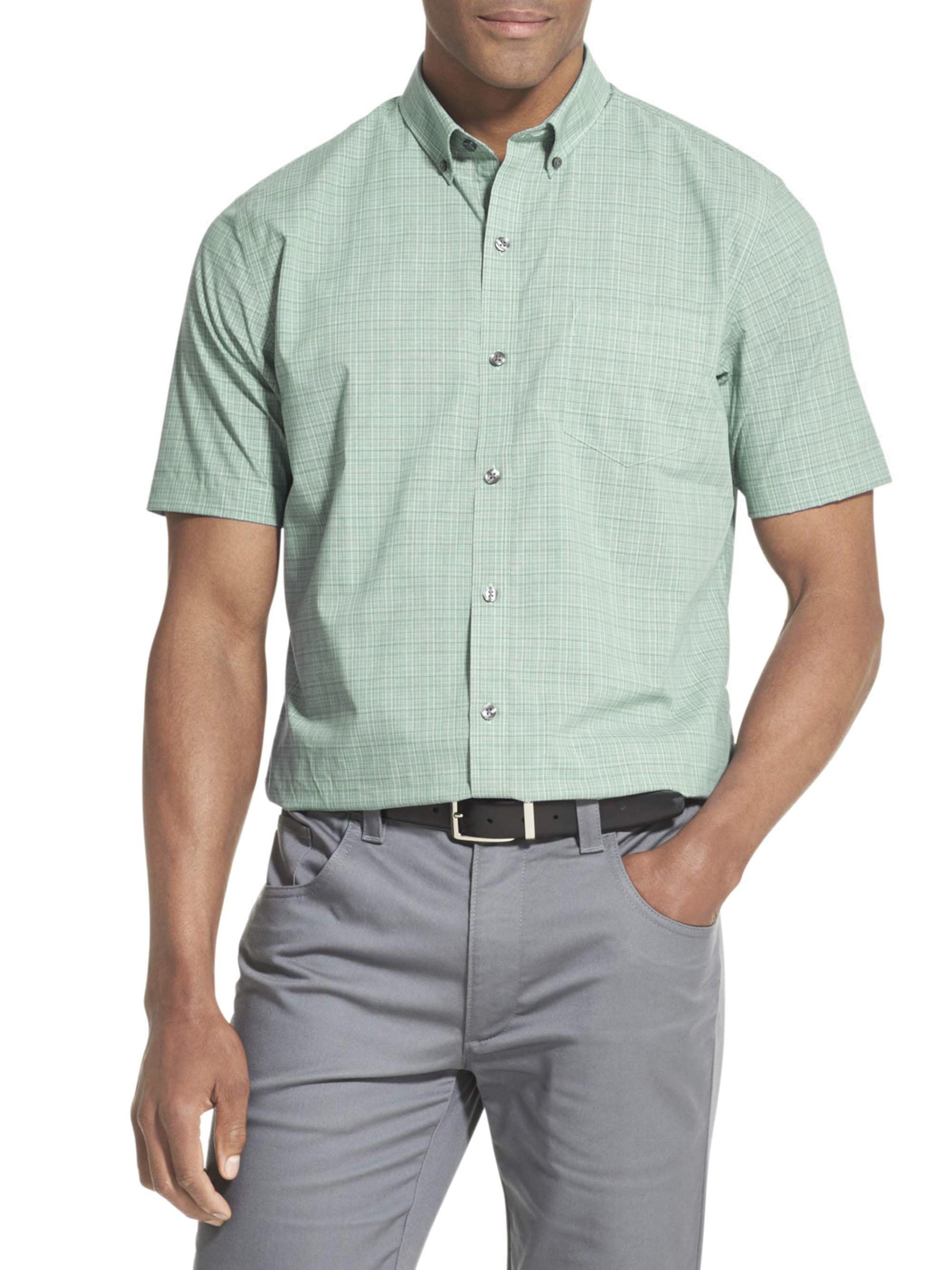 mens short sleeve no iron shirts