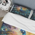 thumbnail image 4 of Designart "Feather Drips Peacock II" Animals Bedding Covert Set - Peacock Turquoise Children's Art Bed Set With 2 Shams, 4 of 6