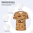 thumbnail image 3 of Hirioo Brown Mushrooms for Men's Baseball T-shirt Shirts Short Sleeve Casual Summer Button Stretch T Shirts,Size S-4XL-3X-Large, 3 of 7