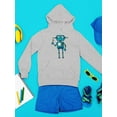 thumbnail image 3 of Robot Holding A Flower Hoodie Juniors -Image by Shutterstock,  Medium, 3 of 4