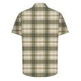 thumbnail image 3 of Mens Short Sleeve Button Down Shirts 2025 Summer Plaid Print Lapel Beach Shirts for Men Fashion Lightweight Casual Work Shirts, 3 of 5