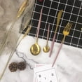 thumbnail image 4 of Juego de cubiertos de acero inoxidable de 24 piezas, servicio para 6, vajilla con mango rosa pulido espejo, juego de cubiertos, cuchillo, tenedor y cuchara, 4 of 5