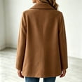 thumbnail image 7 of Riecok Trench Coats for Girls Long Sleeve Button down Jackets Lapel Collar Overcoat Warm Casual Winter Outerwear with Pocket 150, 7 of 7