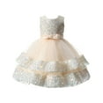thumbnail image 2 of piuwrlz Kid Girls Unibody Princess Dress Dress Sleeveless Dress Skirts One Piece Skirt Set Yellow Size 2Y, 2 of 4