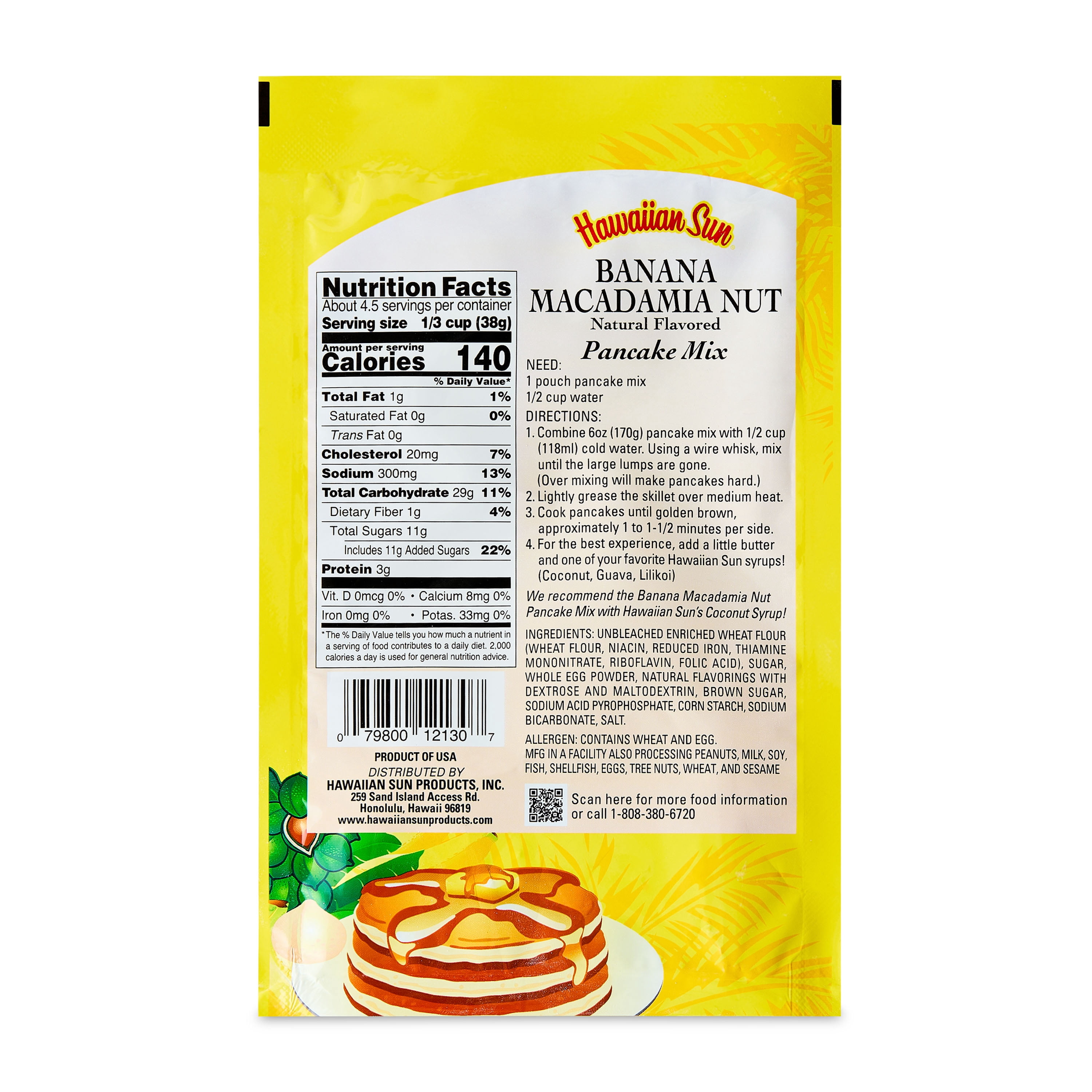 Hawaiian Sun Products Hawaiian Sun  Pancake Mix, 6 oz