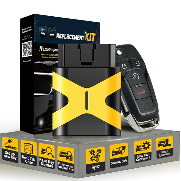 FILP Key Fob 315MHZ Replacement for 2015-2020 Ford F-150/2018-2019 Ford F-550 N5F-A08TDA Self Programmable Remote Control