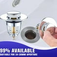 thumbnail image 3 of Waterproof Bathroom Sink Plug Stopper Wash Basin Core Bounce Up DrainFilter G R6L7, 3 of 8