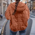 thumbnail image 5 of qucoqpe Womens Full Zip Quilted Puffer Coat Trendy Casual Oversized Padded Down Jackets with Pockets, 5 of 10
