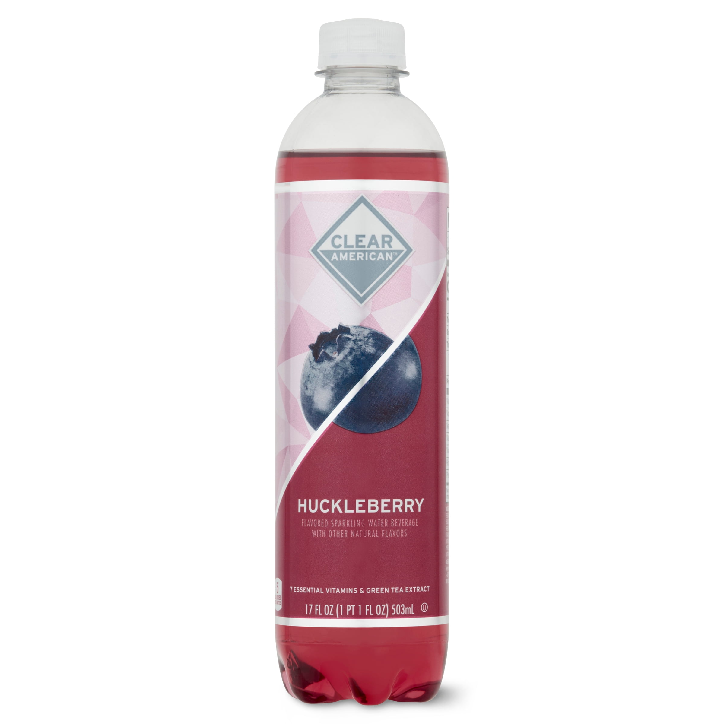 Clear American Huckleberry Sparkling Juice, 17 Fl Oz Bottle
