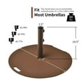 thumbnail image 2 of Costway Patio 50LBS Umbrella Base Market Umbrella Stand Wheels Handle Brown, 2 of 12