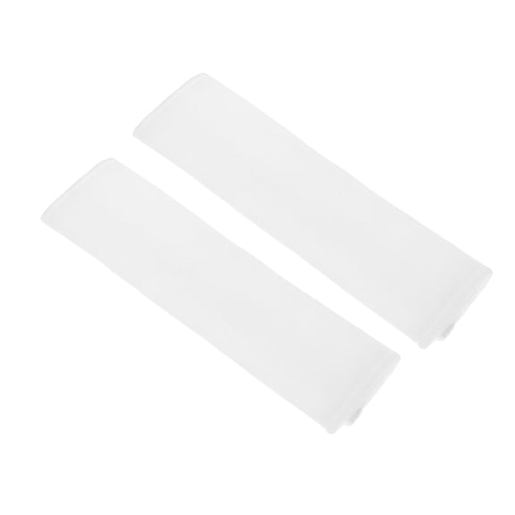 Unique Bargains White Seat Belt Cover Pad Chenille 25cm Seatbelt Strap Cushion Shoulder Padding 2 Pcs