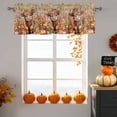 thumbnail image 6 of Kitchen Cafe Valance Curtain for Small Windows,Farmhouse Cattle Cow Leaf Rod Pocket Short Valances,54x18in, 6 of 9
