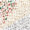 thumbnail image 1 of Juego de dijes SANNIX 350 piezas esmalte oro y plata para Navidad, 1 of 7