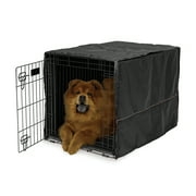 Angle View: MidWest Homes For Pets 36" Black Polyester Dog Crate Cover