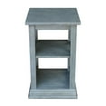 thumbnail image 7 of International Concepts Hampton Wood Accent Table with Shelves in Heather Gray, 7 of 7