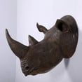 thumbnail image 6 of Large Rhinoceros Head Life Size Statue, 6 of 9