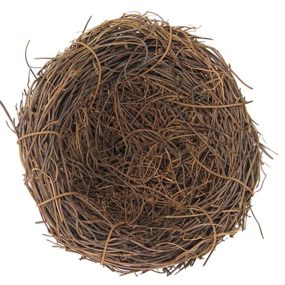 HIAKDOFT 6Pcs Pre Made Bird Nest for Decor Rattan Round Rustic Style