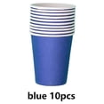 thumbnail image 3 of Injueey 10 Uds vasos de papel vasos desechables papeles pintura zona de arte ambiental artesanía educación temprana pintura bebida fría Mostrada Azul, 3 of 6
