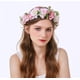 thumbnail image 2 of Corona floral con halo de flores, diadema de flores bohemias, corona para el cabello, guirnalda para el cabello, tocado floral con cinta, fiesta de bodas, festival, 2 of 5