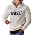 thumbnail image 1 of TheFound Mens Fuzzy Fleece Hoodie Winter Hooded Pullover with Kangaroo Pocket, 1 of 6