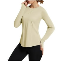 BLVB Women Upf 50  UV Shirts Long Sleeve with Thumb Holes Workout Sun Shirt Quick Dry Outdoor Athletic Hiking Running Tops
