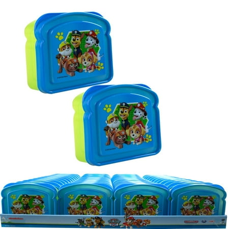 Paw Patrol Sandwich Container Reusable BPA Free Plastic Food Storage (2