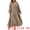 Khaki, variant on Plus Size Polka Dots Long Maxi Lantern Sleeve Dress 1X Blue