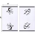 thumbnail image 2 of Halloween Bat Tree Stripe Kitchen Towels Dish Towels, 18x26 Inch Bat Spooky Decoration Hand Towels Set of 2, 2 of 6