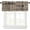 Beige-black, variant on 4th of July Kitchen Valances Curtain, America Flag Independence Day Blue Red Star Stripe Window Treatment Valances Short Curtains Rod Pocket Drape for Dining Room Home Farmhouse Decor, 54x18inch