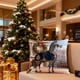 thumbnail image 5 of Festive Christmas Decorative Linen Pillows Cover With Graphic Print Cute Animals 18x18 Inches, 5 of 6