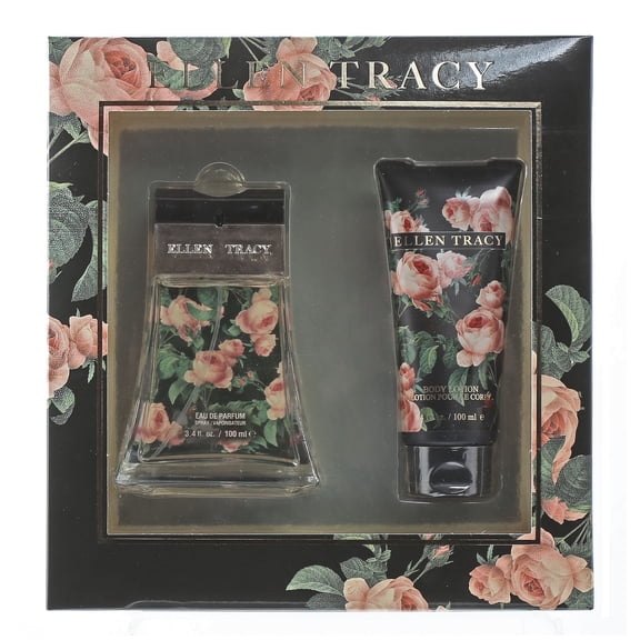Ellen Tracy Floral Courageous 2-Piece Fragrance Gift Set for Women, Eau de Parfum & Body Lotion, Floral Vanilla Scent