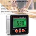 thumbnail image 3 of Digital Level Angle Meter for Automotive Woodwork Building, Portable Design Aluminum Alloy Shell Magnetic Base Inclinometer with Data Hold Function, Large LCD Screen for Clear, 3 of 5