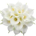 thumbnail image 1 of 20 piezas Calla Lily nupcial ramo de boda Lataex Real Touch flor artificial decoración de fiesta en casa (blanco) Xemadio SNFLD1659, 1 of 7