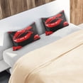 thumbnail image 7 of Coolnut Sexy Red Lips Pillowcase for Hair and Skin Silk Pillowcase Queen Size 20×30in, Soft and Breathable Slippery Satin Pillowcase Covers for Sleep Decor Giftsation 283, 7 of 7