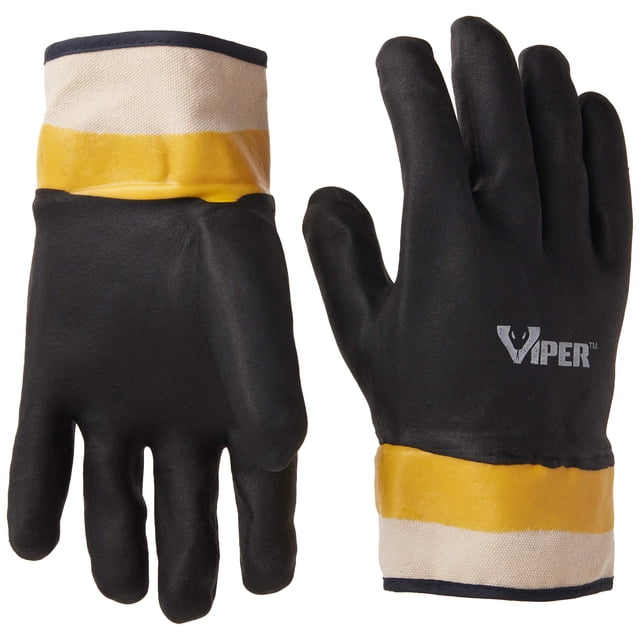 Brazalete de seguridad de PVC con doble revestimiento de Gloves Galeton Viper, color negro