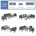 thumbnail image 5 of Gymax 4PCS Patio Conversation Furniture Set Outdoor Cushioned Sectional Sofa Set, 5 of 10