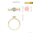 thumbnail image 4 of ANGARA Natural 0.6 Ct. Diamond Fashion Ring in 14K Yellow Gold for Women (Ring Size: 11.5), 4 of 9
