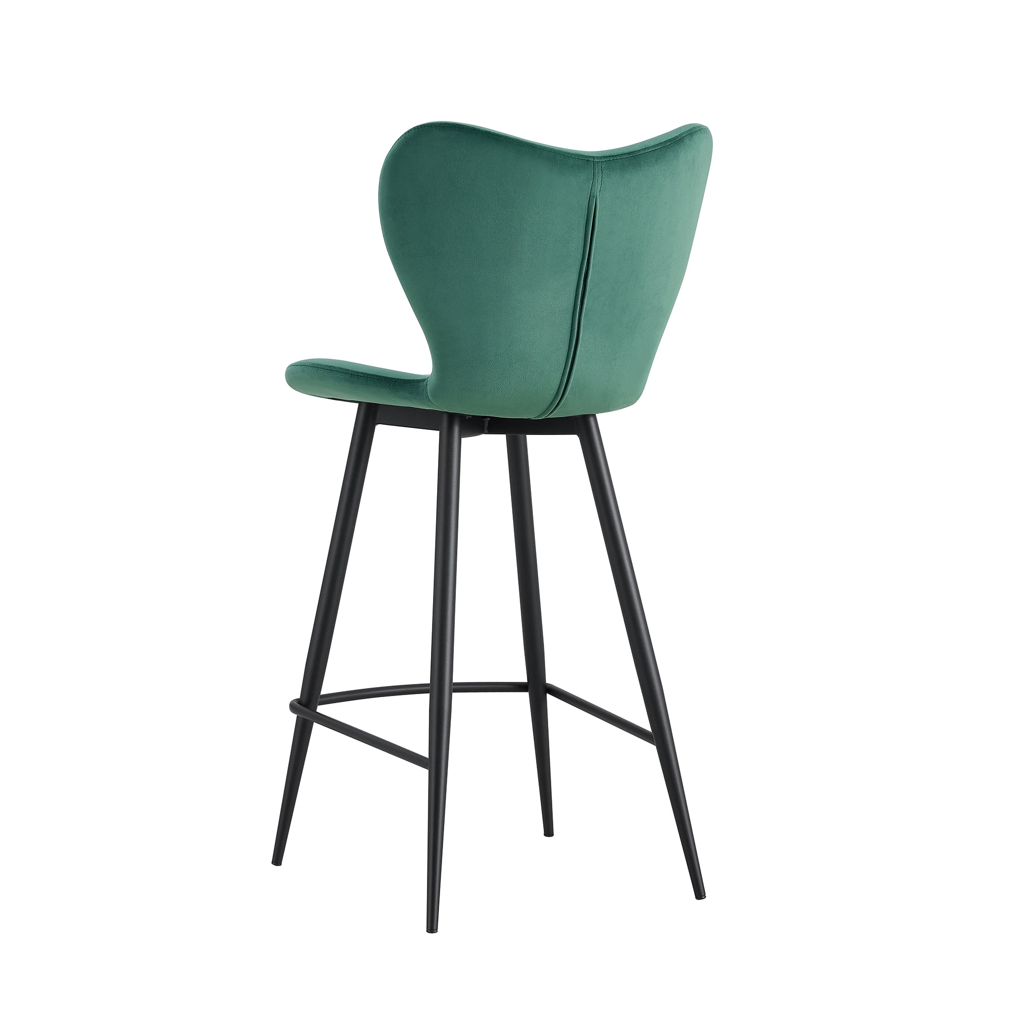 Resenkos Upholstered Velvet Bar Height Barstool Set of 2 with Back and Metal Legs, Modern Counter Height Dining Chair Dark Green Resenkos Upholstered Velvet Bar Height Barstool Set of 2 with Back and Metal Legs, Modern Counter Height Dining Chair Dark Green