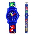 thumbnail image 1 of Reloj Led Niños Dinosaurios Kawai 3d Impermeable Mov Japones Correa Azul Bisel Azul marino Fondo Azul marino, 1 of 5