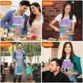 thumbnail image 4 of Bohemian Pioneer Flower Patchwork Apron-Garden Aprons for Women with Pockets-Cotton Linen Waterproof Kitchen Cooking Gardening Aprons Adjustable for Kitchen,Cooking,BBQ and Salon 33x27 Inch, 4 of 7