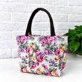thumbnail image 3 of Simple Fashion Women Messenger Bags Canvas Flowers Printed Zipped Girls Handbag, 3 of 3