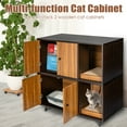 thumbnail image 2 of Infans Cat Litter Box Enclosure Cat Washroom Hidden Litter Box Enclosure Coffee, 2 of 7