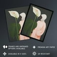 thumbnail image 2 of Peace Lily Sensation Oil Painting Grey Green Pink Woman with a Single Giant Flower Art Print Framed Poster Wall Decor 12x16 inch, 2 of 5