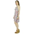 thumbnail image 4 of Bimba Women Multicolor Rayon Short Dress Spaghetti Strap ShiftCustom Dress, 4 of 6