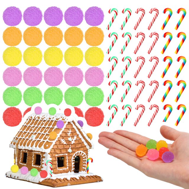 Dulces Navideños Falsos Giegxin 60 Piezas para Decoración de Navidad