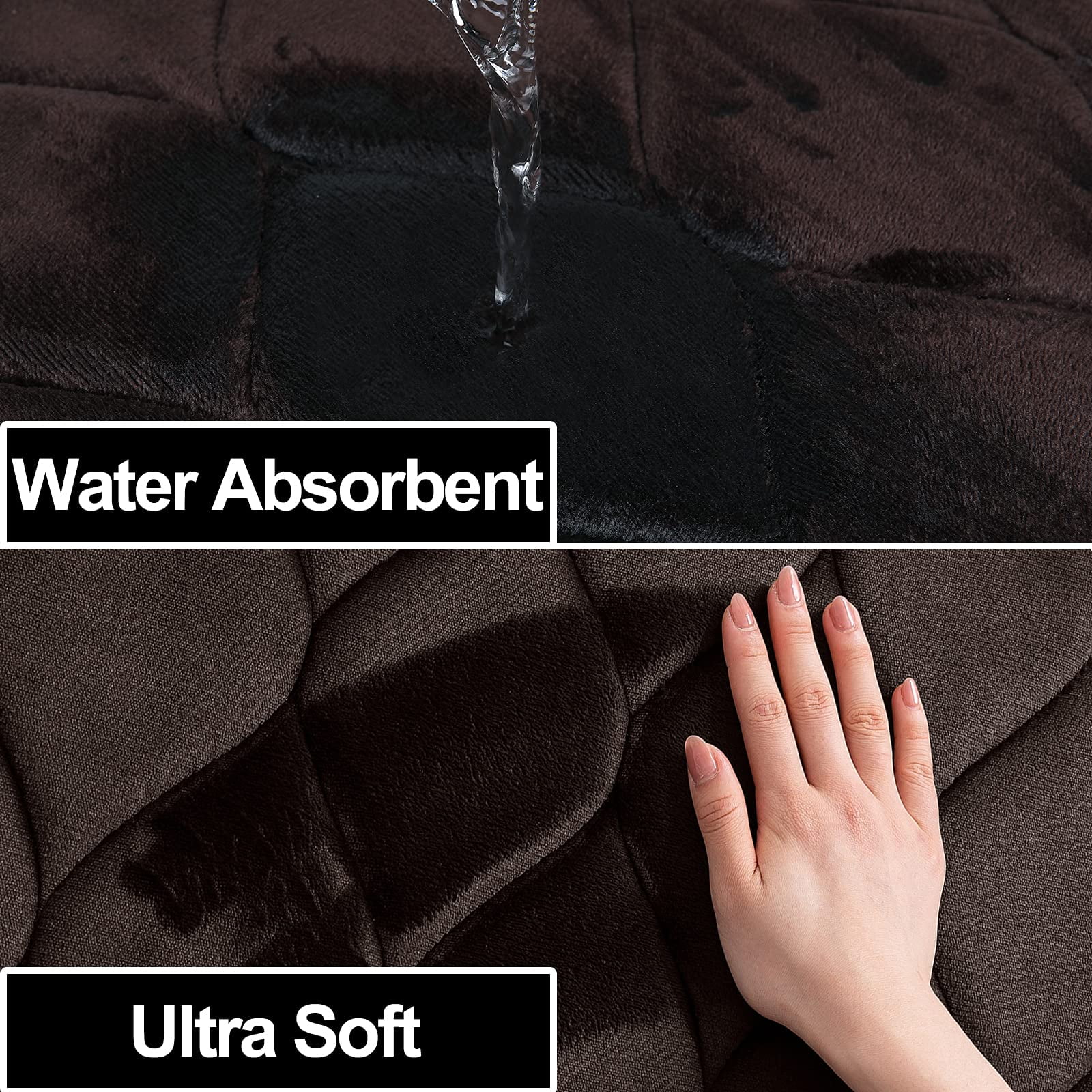Smiry Memory Foam Bathroom Rugs, Ultra Soft & Non-Slip Bath Mat, 20"x32", Coffee