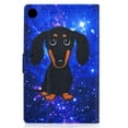 thumbnail image 3 of SaniMore Case for Samsung Galaxy Tab A8 Case 10.5" 2022 SM-X200/X205, PU Leather Tablet Auto Wake/Sleep Card Holder Anti-slip Strip Kickstand Shockproof TPU Backplane Wallet Case, Black Dog, 3 of 12